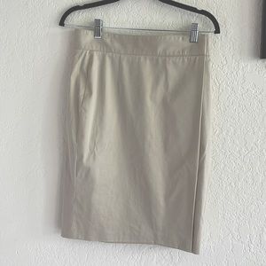 346 Brooks brothers stretch khaki wrap skirt